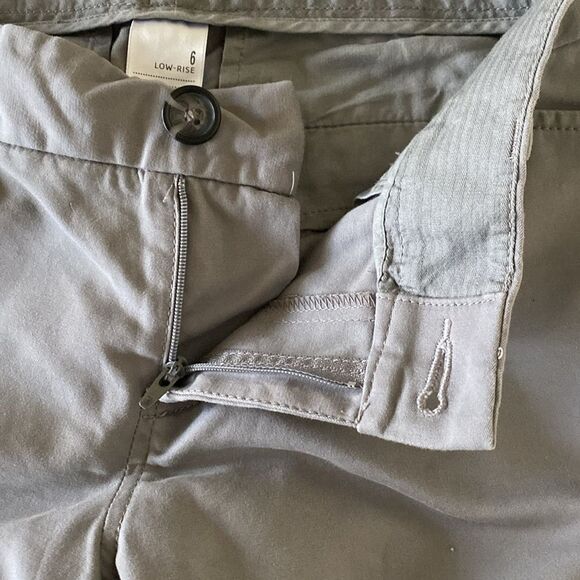 Old Navy Grey Low Rise Cotton Blend Career Ankle Straight Leg Zip Pants Size 6 - Picture 3 of 11